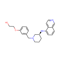 OCCOc1cccc(CN2CCC[C@H](Nc3cccc4cnccc34)C2)c1 ZINC000114336996