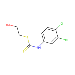 OCCSC(=S)Nc1ccc(Cl)c(Cl)c1 ZINC000006500199