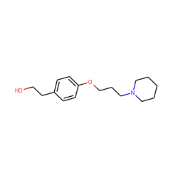 OCCc1ccc(OCCCN2CCCCC2)cc1 ZINC000038285336