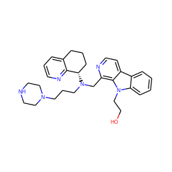 OCCn1c2ccccc2c2ccnc(CN(CCCN3CCNCC3)[C@H]3CCCc4cccnc43)c21 ZINC000149496911