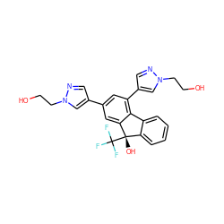 OCCn1cc(-c2cc(-c3cnn(CCO)c3)c3c(c2)[C@@](O)(C(F)(F)F)c2ccccc2-3)cn1 ZINC000144898383