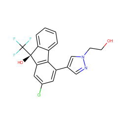 OCCn1cc(-c2cc(Cl)cc3c2-c2ccccc2[C@@]3(O)C(F)(F)F)cn1 ZINC000143501699