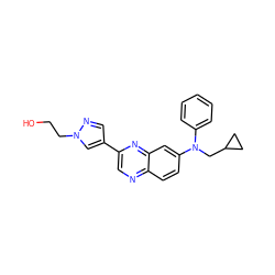 OCCn1cc(-c2cnc3ccc(N(CC4CC4)c4ccccc4)cc3n2)cn1 ZINC000204156722