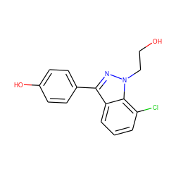 OCCn1nc(-c2ccc(O)cc2)c2cccc(Cl)c21 ZINC000013586337