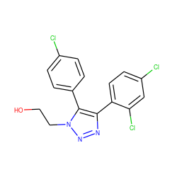 OCCn1nnc(-c2ccc(Cl)cc2Cl)c1-c1ccc(Cl)cc1 ZINC000103208845