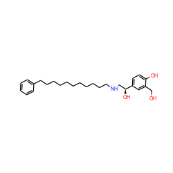 OCc1cc([C@@H](O)CNCCCCCCCCCCCc2ccccc2)ccc1O ZINC000038838819