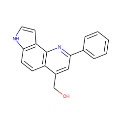 OCc1cc(-c2ccccc2)nc2c1ccc1[nH]ccc12 ZINC000096286008