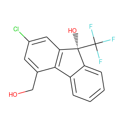 OCc1cc(Cl)cc2c1-c1ccccc1[C@]2(O)C(F)(F)F ZINC000144915101