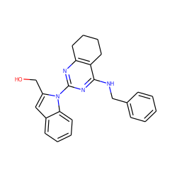 OCc1cc2ccccc2n1-c1nc2c(c(NCc3ccccc3)n1)CCCC2 ZINC000219009481