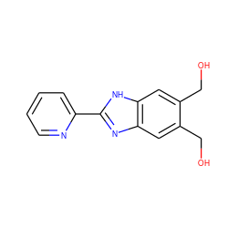 OCc1cc2nc(-c3ccccn3)[nH]c2cc1CO ZINC000113175367