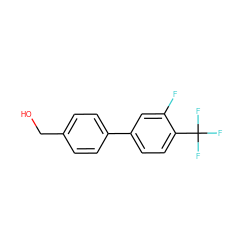 OCc1ccc(-c2ccc(C(F)(F)F)c(F)c2)cc1 ZINC000040977631