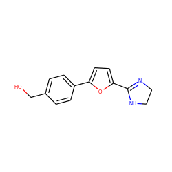 OCc1ccc(-c2ccc(C3=NCCN3)o2)cc1 ZINC000035033790