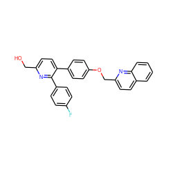 OCc1ccc(-c2ccc(OCc3ccc4ccccc4n3)cc2)c(-c2ccc(F)cc2)n1 ZINC000473154248