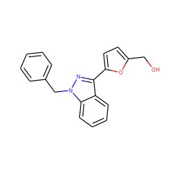 OCc1ccc(-c2nn(Cc3ccccc3)c3ccccc23)o1 ZINC000001492386