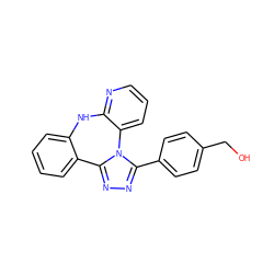 OCc1ccc(-c2nnc3n2-c2cccnc2Nc2ccccc2-3)cc1 ZINC000096173954