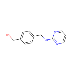 OCc1ccc(CNc2ncccn2)cc1 ZINC000098177664