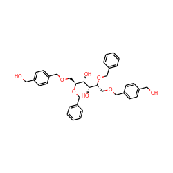 OCc1ccc(COC[C@H](OCc2ccccc2)[C@H](O)[C@@H](O)[C@@H](COCc2ccc(CO)cc2)OCc2ccccc2)cc1 ZINC000027180894