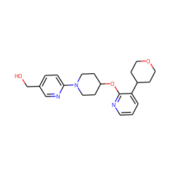 OCc1ccc(N2CCC(Oc3ncccc3C3CCOCC3)CC2)nc1 ZINC000096169008