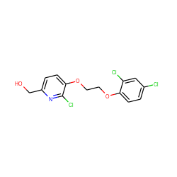 OCc1ccc(OCCOc2ccc(Cl)cc2Cl)c(Cl)n1 ZINC000073222458