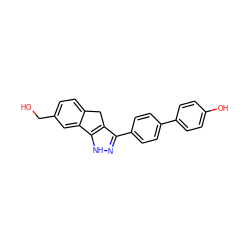 OCc1ccc2c(c1)-c1[nH]nc(-c3ccc(-c4ccc(O)cc4)cc3)c1C2 ZINC000028822276