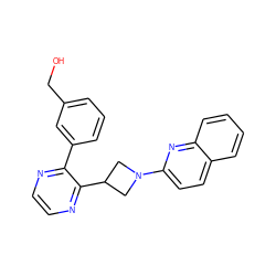 OCc1cccc(-c2nccnc2C2CN(c3ccc4ccccc4n3)C2)c1 ZINC000140134352