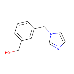 OCc1cccc(Cn2ccnc2)c1 ZINC000012370274