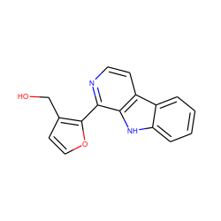 OCc1ccoc1-c1nccc2c1[nH]c1ccccc12 ZINC000006923483