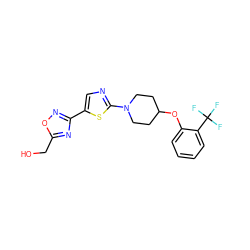 OCc1nc(-c2cnc(N3CCC(Oc4ccccc4C(F)(F)F)CC3)s2)no1 ZINC000034841658