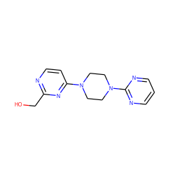 OCc1nccc(N2CCN(c3ncccn3)CC2)n1 ZINC000013472137