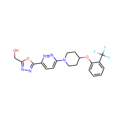 OCc1nnc(-c2ccc(N3CCC(Oc4ccccc4C(F)(F)F)CC3)nn2)o1 ZINC000034885561