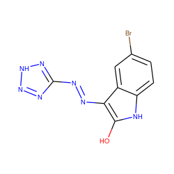 Oc1[nH]c2ccc(Br)cc2c1N=Nc1nn[nH]n1 ZINC000253916587