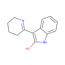 Oc1[nH]c2ccccc2c1C1=NCCCC1 ZINC000005157633