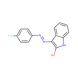 Oc1[nH]c2ccccc2c1N=Nc1ccc(F)cc1 ZINC000254104237
