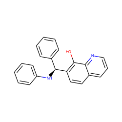 Oc1c([C@@H](Nc2ccccc2)c2ccccc2)ccc2cccnc12 ZINC000000037822