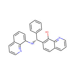 Oc1c([C@H](Nc2cccc3cccnc23)c2ccccc2)ccc2cccnc12 ZINC000008617650