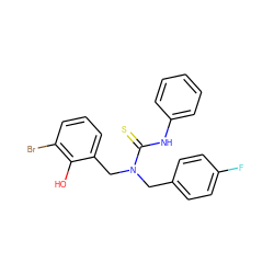 Oc1c(Br)cccc1CN(Cc1ccc(F)cc1)C(=S)Nc1ccccc1 ZINC000045339578