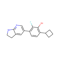 Oc1c(C2CCC2)ccc(-c2cnc3c(c2)CCN3)c1F ZINC000212134572