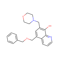 Oc1c(CN2CCOCC2)cc(COCc2ccccc2)c2cccnc12 ZINC000027570034