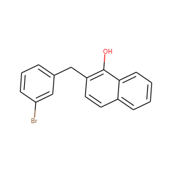 Oc1c(Cc2cccc(Br)c2)ccc2ccccc12 ZINC000027203273