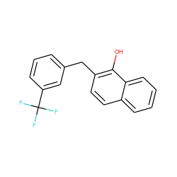 Oc1c(Cc2cccc(C(F)(F)F)c2)ccc2ccccc12 ZINC000027193680