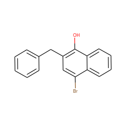 Oc1c(Cc2ccccc2)cc(Br)c2ccccc12 ZINC000027197062