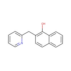 Oc1c(Cc2ccccn2)ccc2ccccc12 ZINC000027206373