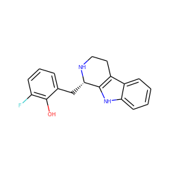 Oc1c(F)cccc1C[C@@H]1NCCc2c1[nH]c1ccccc21 ZINC000028889447