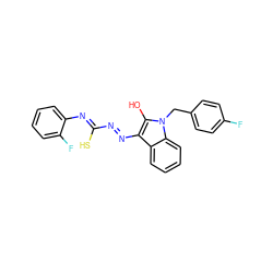 Oc1c(N=NC(S)=Nc2ccccc2F)c2ccccc2n1Cc1ccc(F)cc1 ZINC000253981564