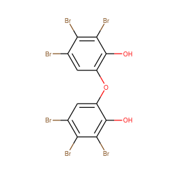 Oc1c(Oc2cc(Br)c(Br)c(Br)c2O)cc(Br)c(Br)c1Br ZINC000027617357