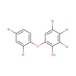 Oc1c(Oc2ccc(Br)cc2Br)cc(Br)c(Br)c1Br ZINC000044386786