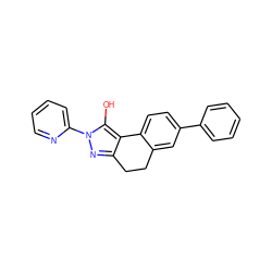 Oc1c2c(nn1-c1ccccn1)CCc1cc(-c3ccccc3)ccc1-2 ZINC000101463428