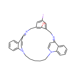 Oc1c2cc(I)cc1CN=C1C=CN(CCCCCN3C=CC(=NC2)c2ccccc23)c2ccccc21 ZINC000377845667