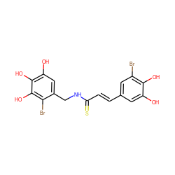 Oc1cc(/C=C/C(=S)NCc2cc(O)c(O)c(O)c2Br)cc(Br)c1O ZINC000068152833