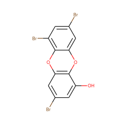 Oc1cc(Br)cc2c1Oc1cc(Br)cc(Br)c1O2 ZINC000013535712